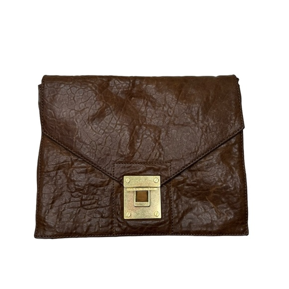 Tory Burch | Tory Burch Dayton Envelope Clutch in Brown Leather - Picture 13 of 13